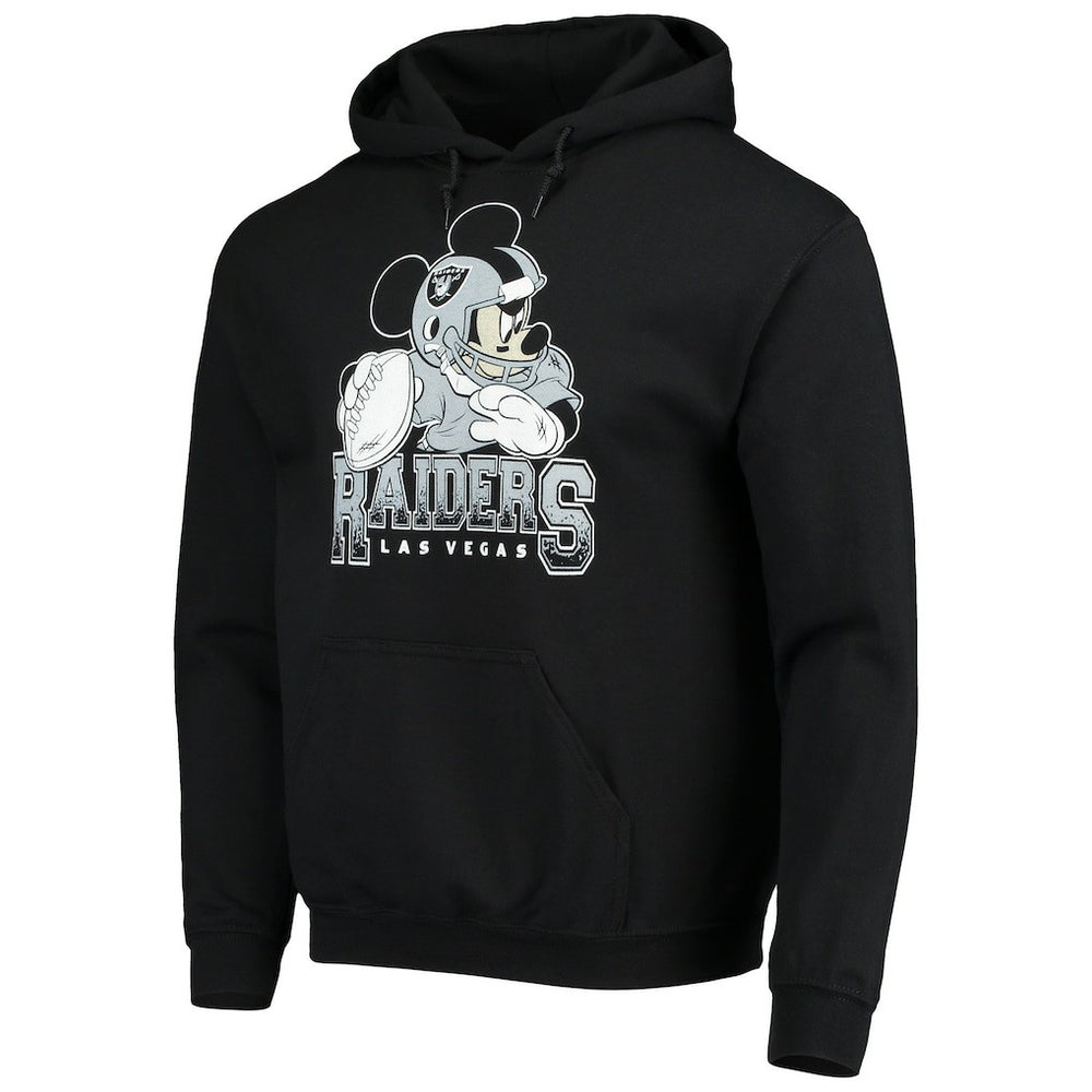 Las Vegas Raiders Junk Food Disney Mickey Quarterback Pullover Hoodie - Black sale