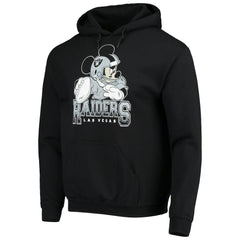 Las Vegas Raiders Junk Food Disney Mickey Quarterback Pullover Hoodie - Black sale