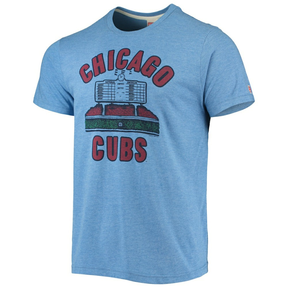 Chicago Cubs Homage Hyper Local Tri-Blend T-Shirt Heathered Royal