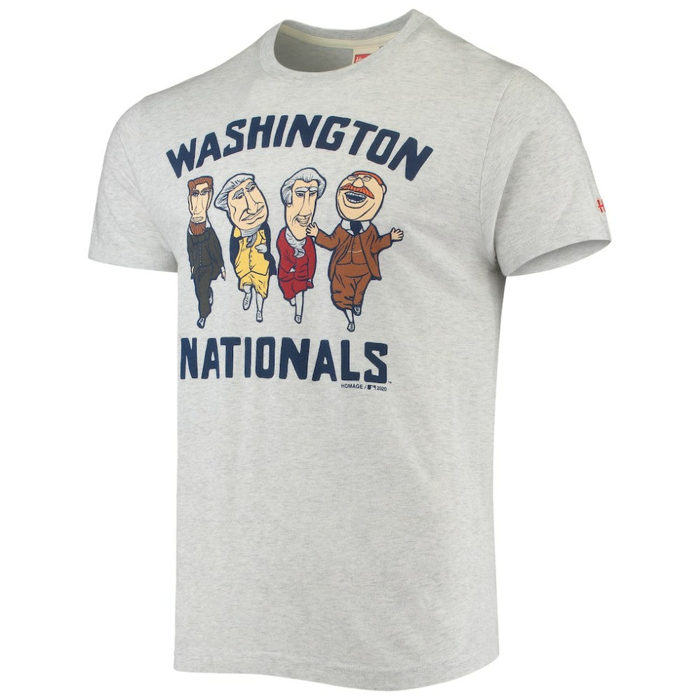 Washington Nationals Homage Hyper Local Tri-Blend T-Shirt Heathered Gray