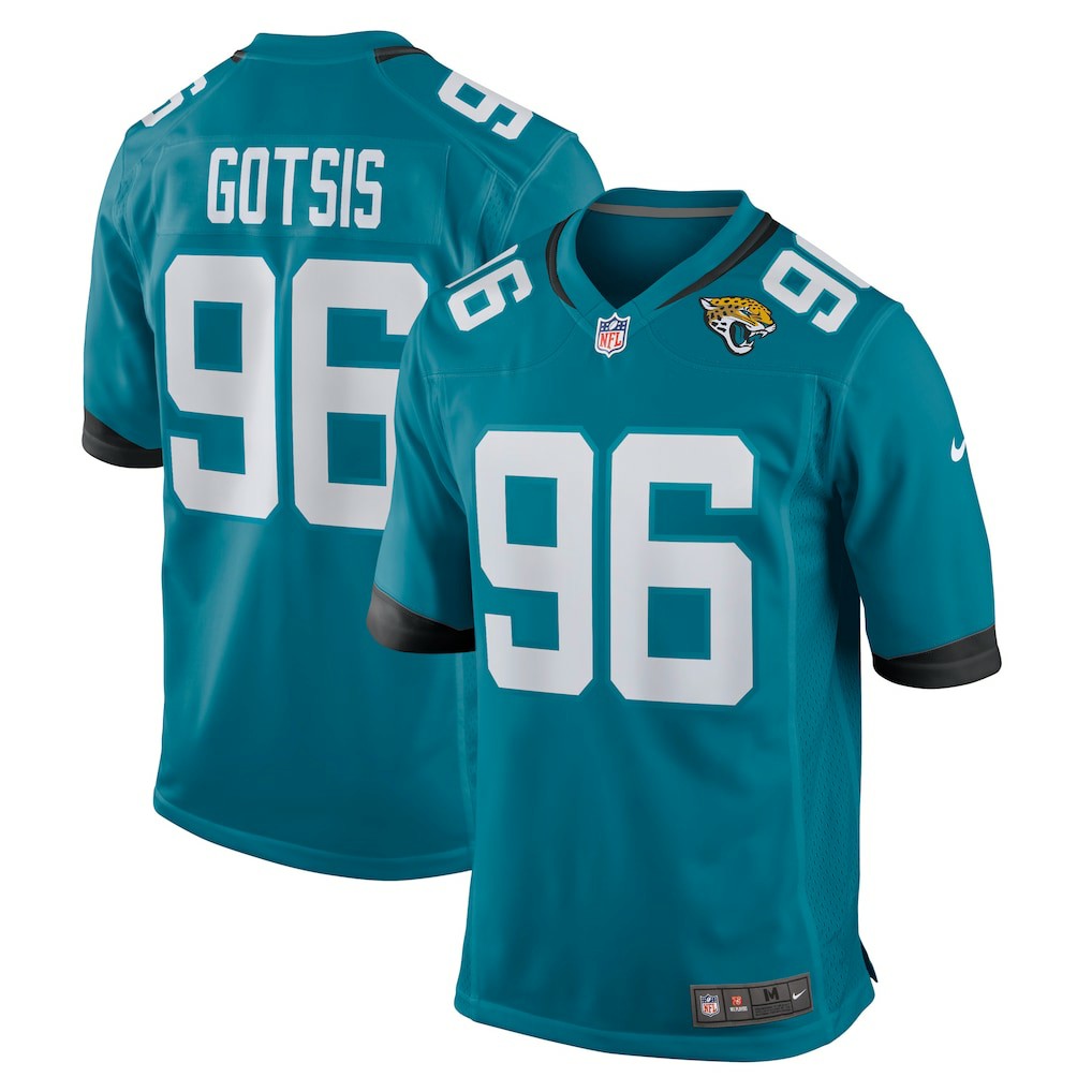 Adam Gotsis Jacksonville Jaguars Game Jersey - Teal discount