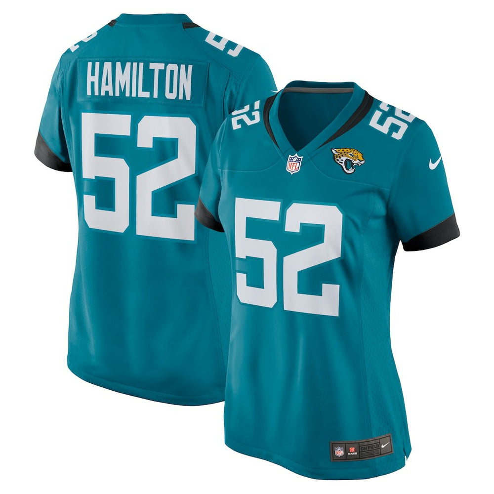 DaVon Hamilton Jacksonville Jaguars Women's Game Jersey - Teal discount