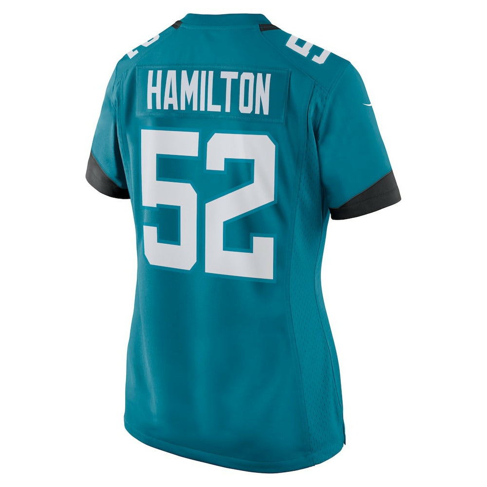 DaVon Hamilton Jacksonville Jaguars Women's Game Jersey - Teal discount
