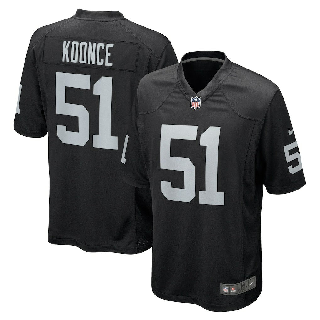 Malcolm Koonce Las Vegas Raiders Game Jersey - Black on sale
