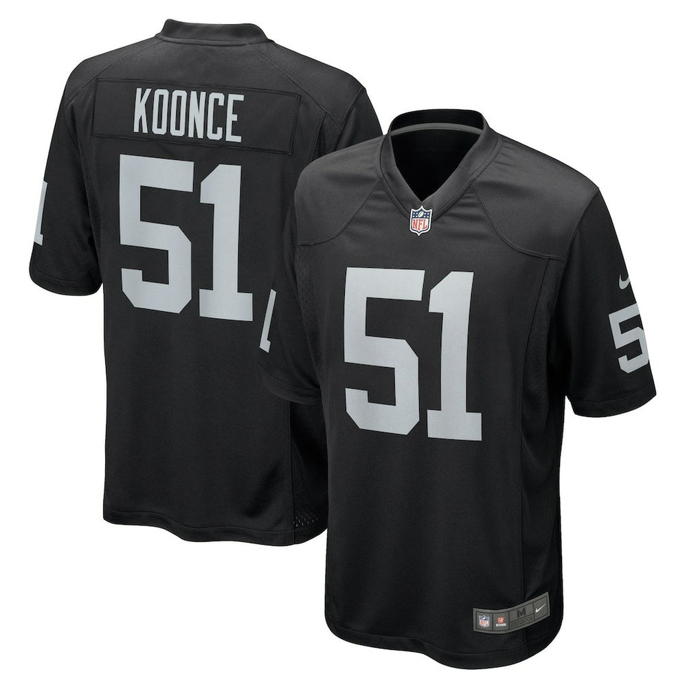 Malcolm Koonce Las Vegas Raiders Game Jersey - Black on sale