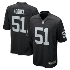 Malcolm Koonce Las Vegas Raiders Game Jersey - Black on sale