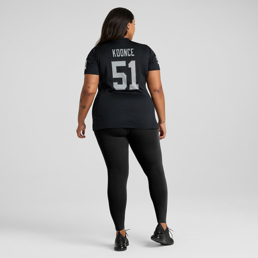 Malcolm Koonce Las Vegas Raiders Women's Game Jersey - Black on sale
