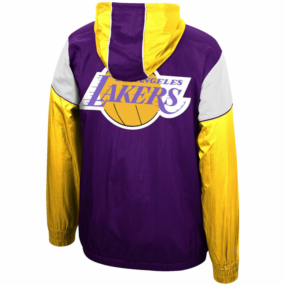 Los Angeles Lakers Hardwood Classics Highlight Reel Windbreaker Half-Zip Hoodie Jacket - Purple/Gold sale