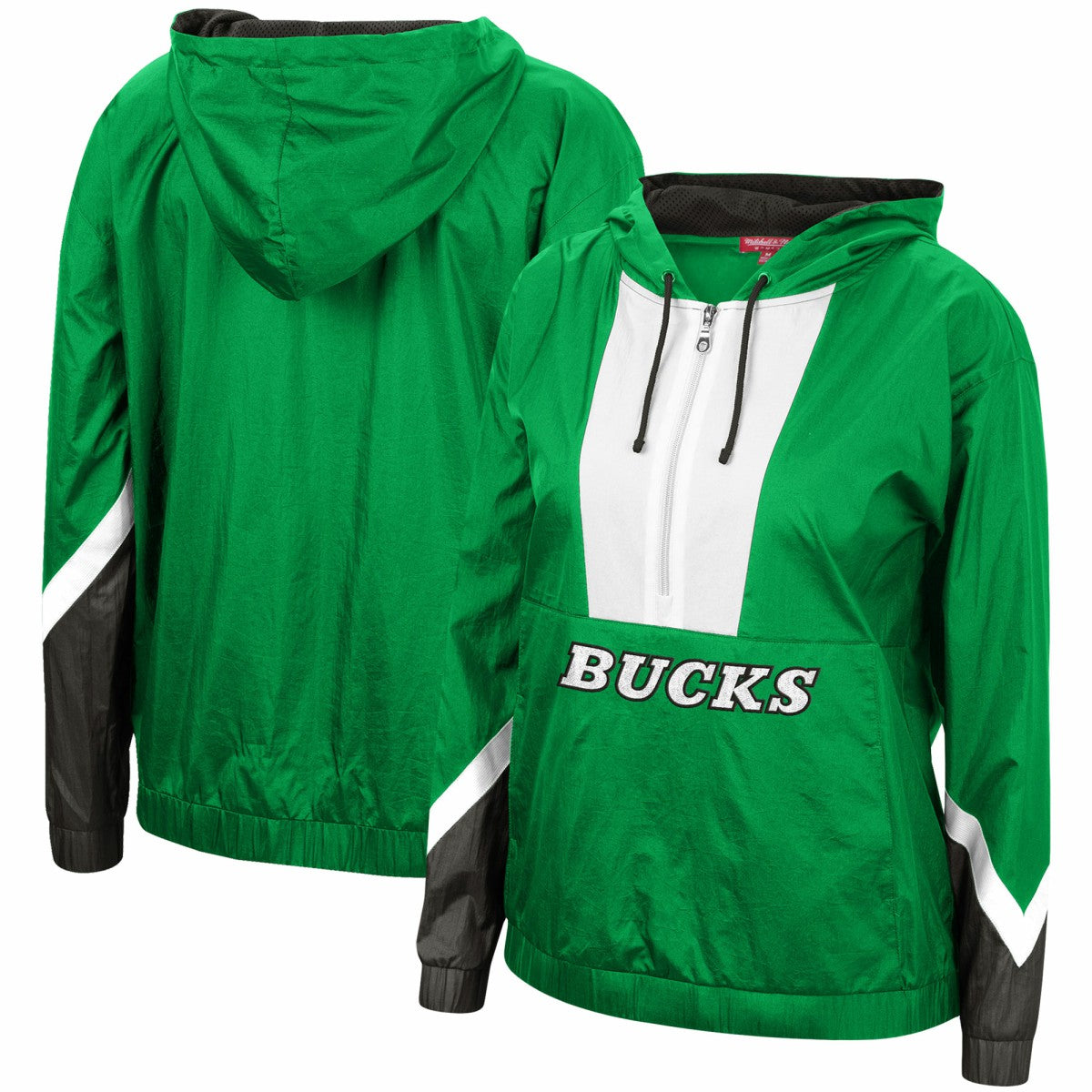 Milwaukee Bucks Women's Half-Zip Windbreaker 2.0 Hoodie - Green online