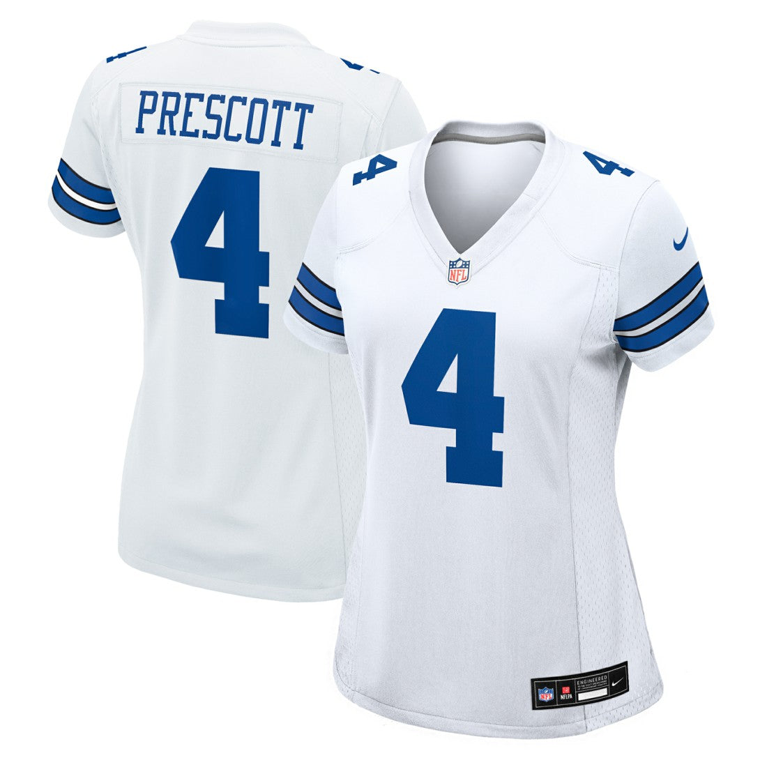 Dak Prescott Dallas Cowboys Women's Team Game Jersey - White on sale