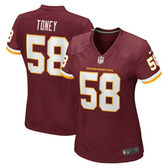 Shaka Toney Washington Football Team Women's Game Jersey - Burgundy for sale