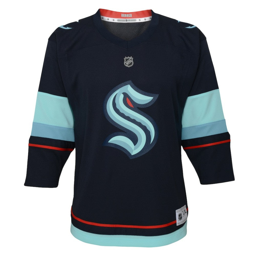 Seattle Kraken Youth Home Replica Custom Jersey - Navy Jerseys