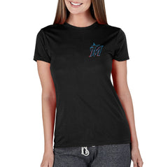 Miami Marlins Concepts Sport Women's Marathon Knit Top Black