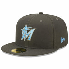 Miami Marlins 2022 Father's Day On-Field 59FIFTY Fitted Hat Graphite