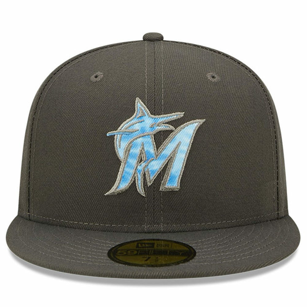 Miami Marlins 2022 Father's Day On-Field 59FIFTY Fitted Hat Graphite