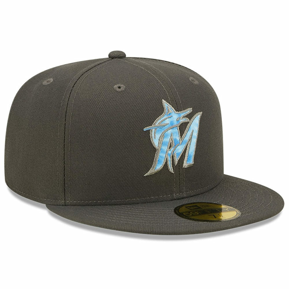 Miami Marlins 2022 Father's Day On-Field 59FIFTY Fitted Hat Graphite