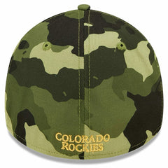 Colorado Rockies 2022 Armed Forces Day 39THIRTY Flex Hat Camo