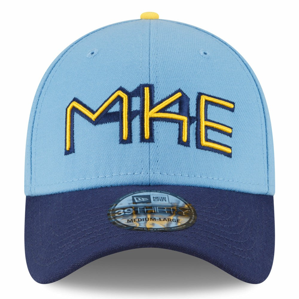 Milwaukee Brewers 2022 City Connect 39THIRTY Flex Hat Powder Blue