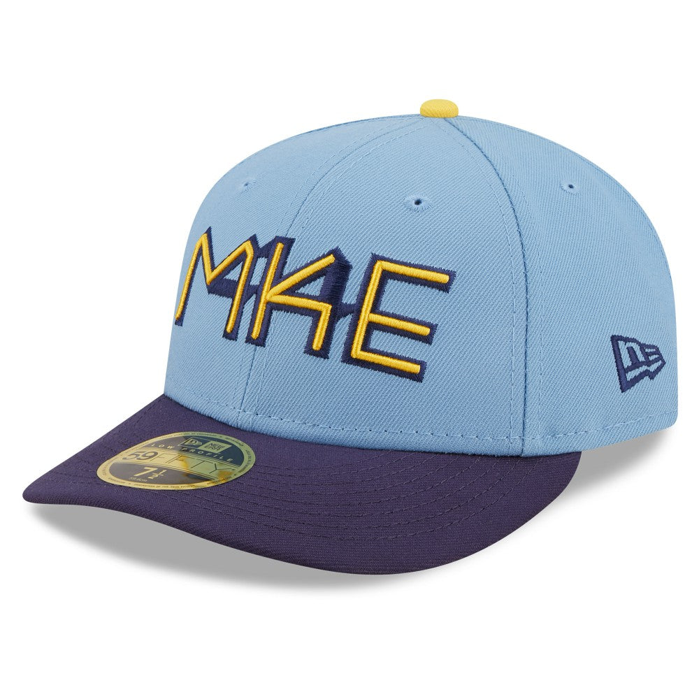 Milwaukee Brewers 2022 City Connect Low Profile 59FIFTY Fitted Hat Powder Blue
