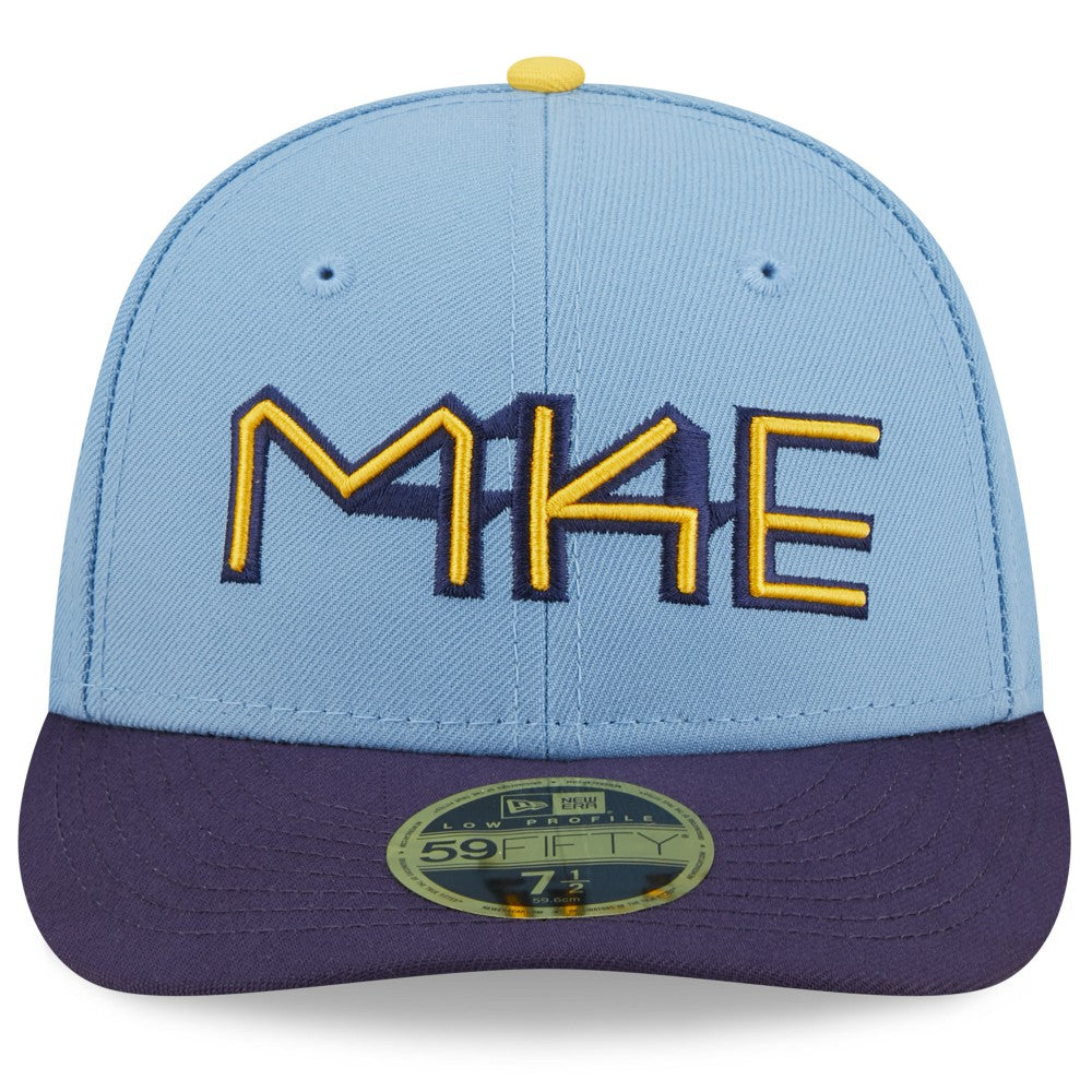 Milwaukee Brewers 2022 City Connect Low Profile 59FIFTY Fitted Hat Powder Blue