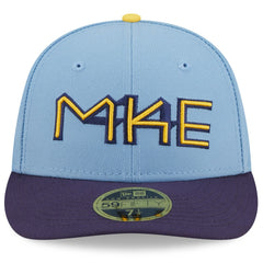 Milwaukee Brewers 2022 City Connect Low Profile 59FIFTY Fitted Hat Powder Blue