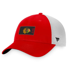 Chicago Blackhawks Fanatics Authentic Pro Rink Trucker Snapback Hat - Red Hats
