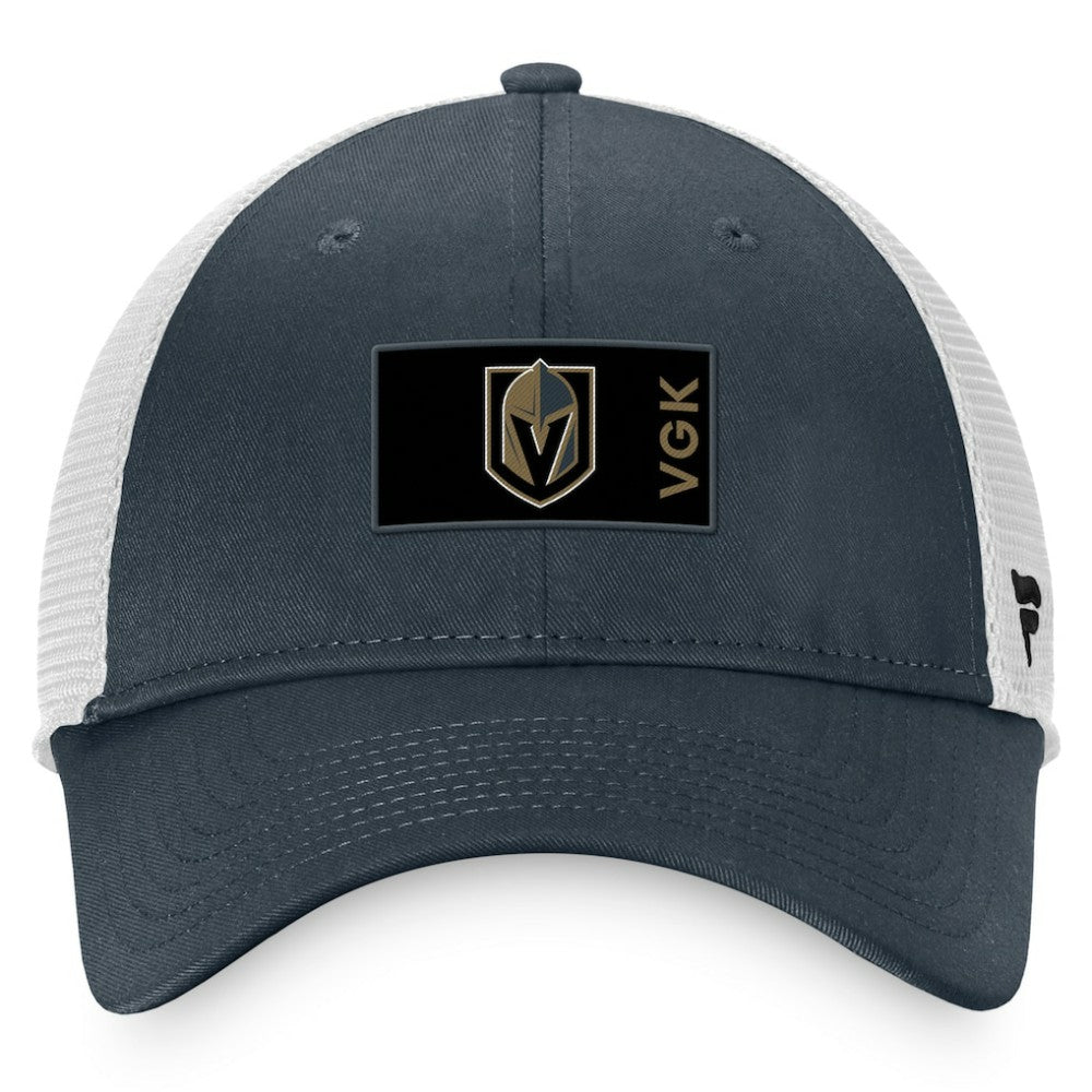 Vegas Golden Knights Fanatics Authentic Pro Rink Trucker Snapback Hat - Charcoal/White Hats
