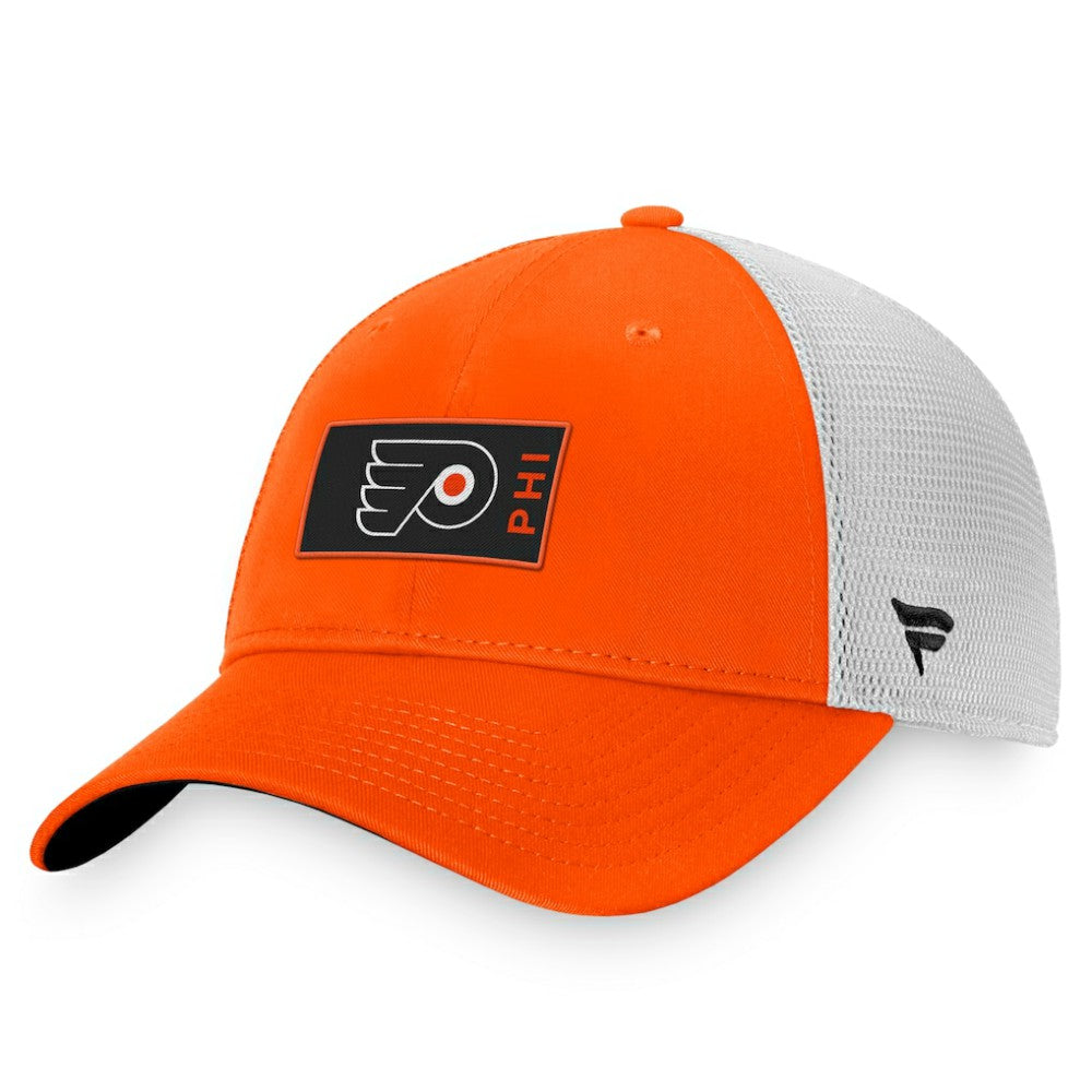 Philadelphia Flyers Fanatics Authentic Pro Rink Trucker Snapback Hat - Orange Hats