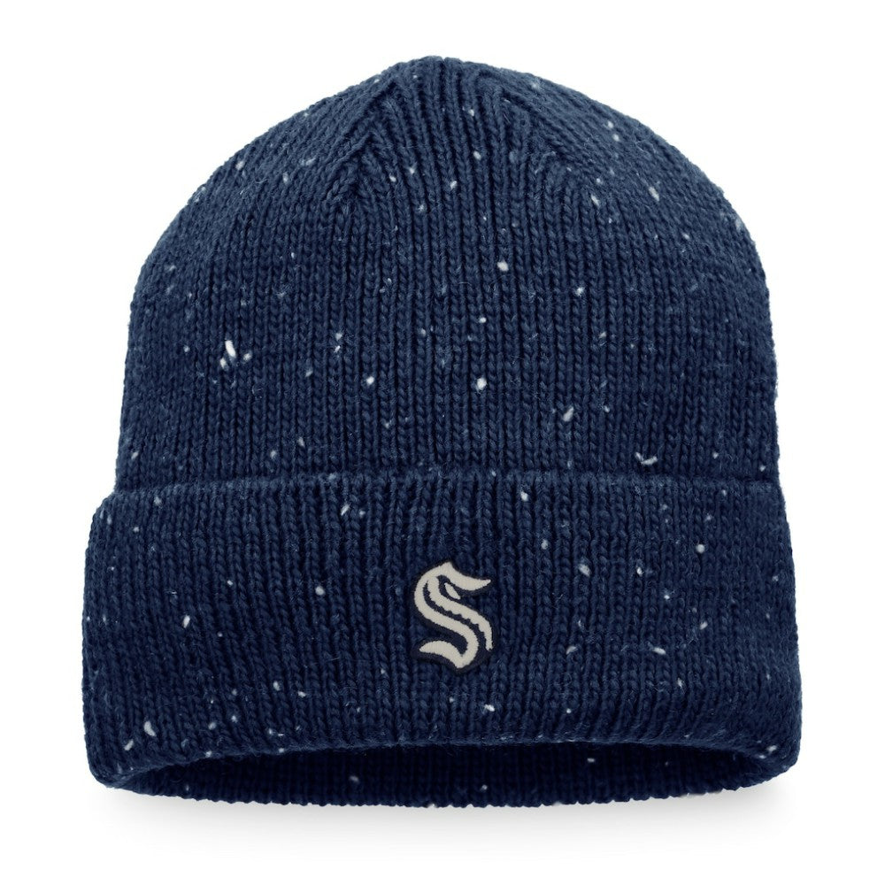 Seattle Kraken Fanatics Authentic Pro Rink Pinnacle Cuffed Knit Hat - Deep Sea Blue Hats