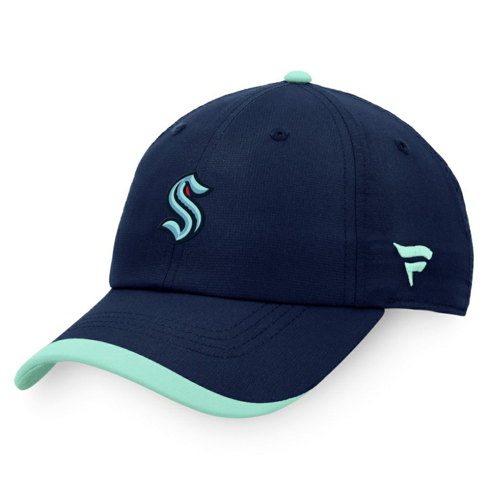 Seattle Kraken Fanatics Authentic Pro Rink Pinnacle Adjustable Hat - Deep Sea Blue Hats