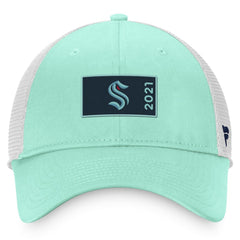Seattle Kraken Fanatics Authentic Pro Rink Trucker Snapback Hat - Light Blue/White Hats
