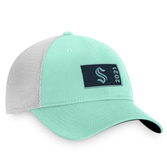 Seattle Kraken Fanatics Authentic Pro Rink Trucker Snapback Hat - Light Blue/White Hats
