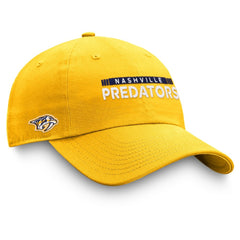 Nashville Predators Fanatics Authentic Pro Rink Adjustable Hat - Gold Hats
