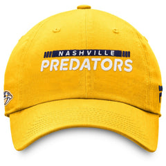 Nashville Predators Fanatics Authentic Pro Rink Adjustable Hat - Gold Hats