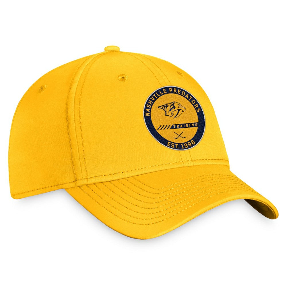 Nashville Predators Fanatics 2022 Authentic Pro Training Camp Flex Hat - Gold Hats