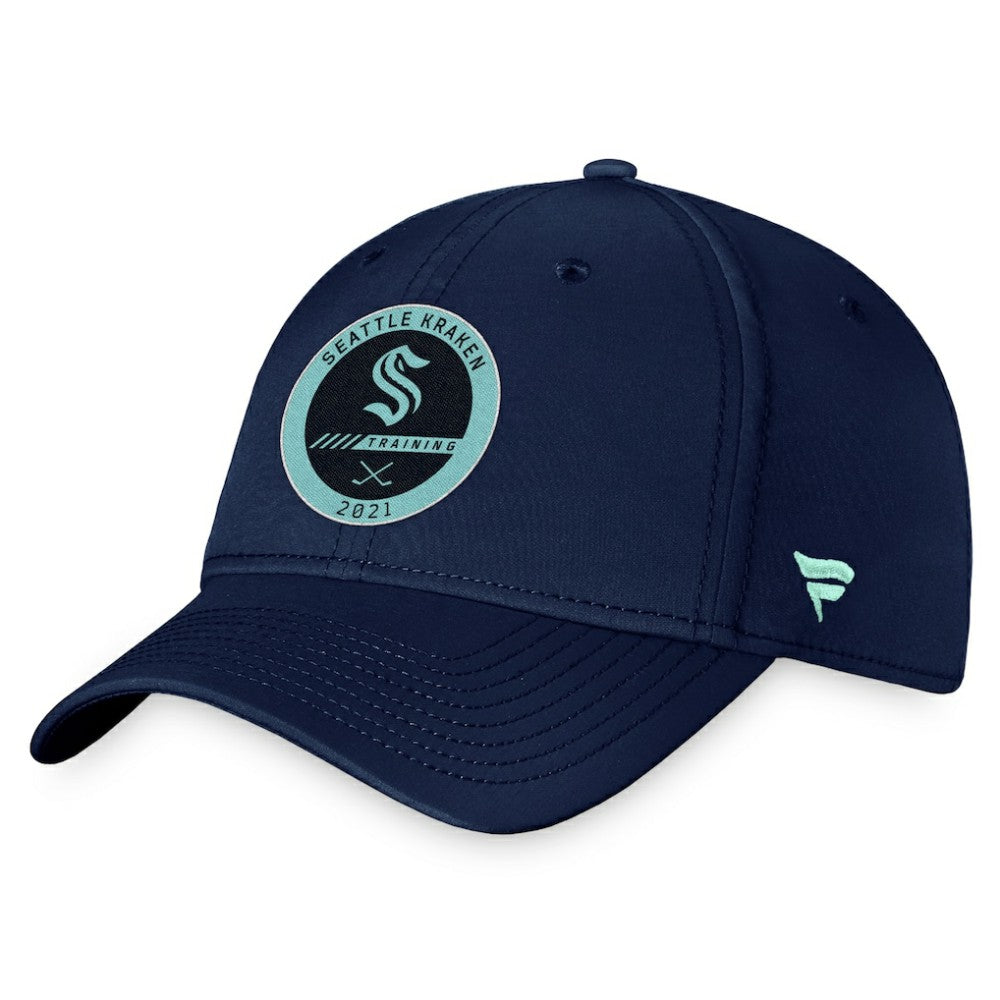 Seattle Kraken Fanatics 2021 Authentic Pro Training Camp Flex Hat - Navy Hats