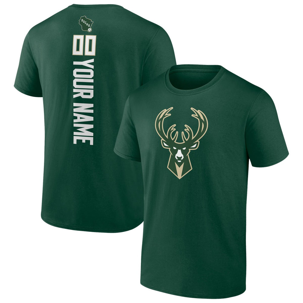 Milwaukee Bucks Personalized Playmaker Team T-Shirt - Hunter Green outlet
