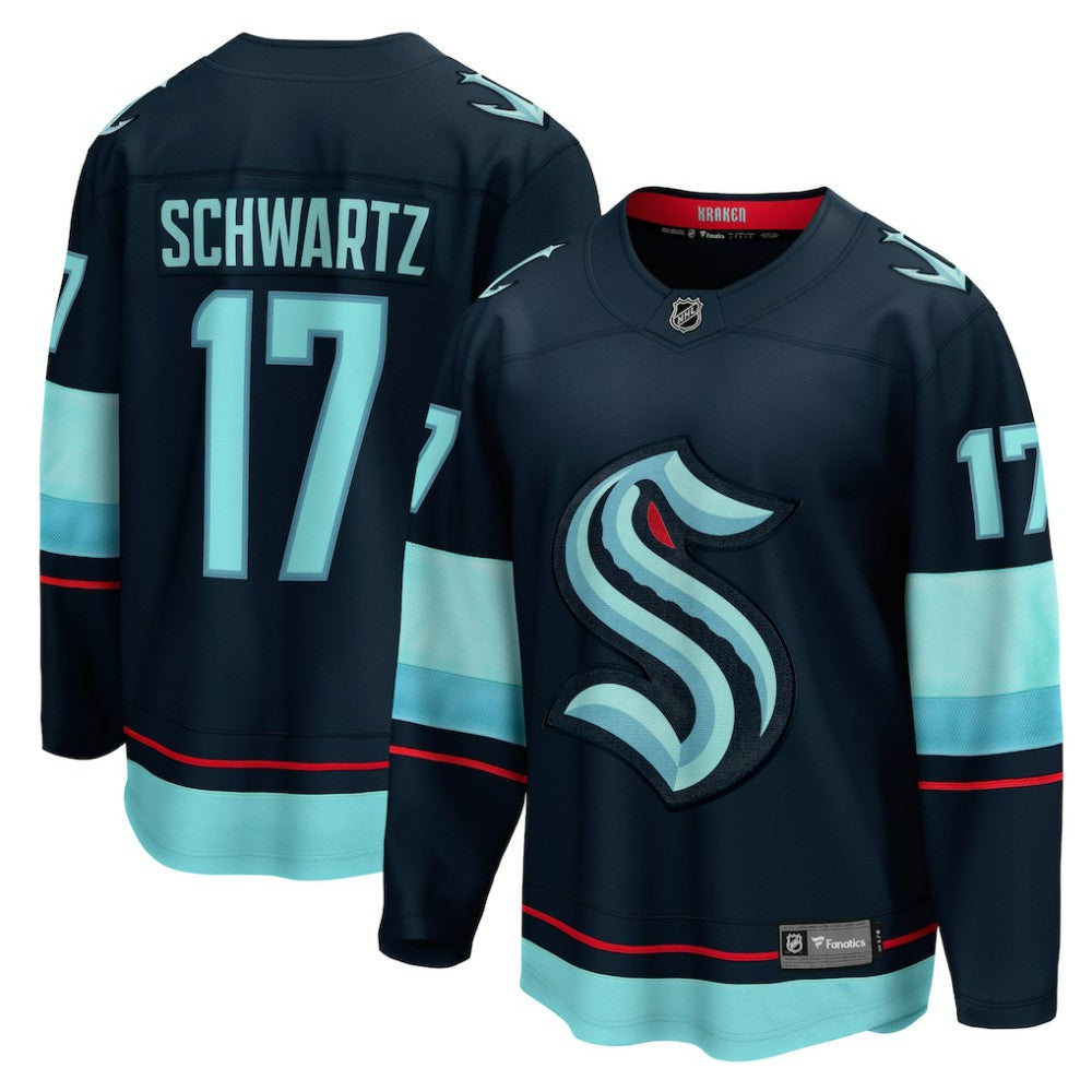 Jaden Schwartz Seattle Kraken Fanatics Home Breakaway Player Jersey - Navy Jerseys