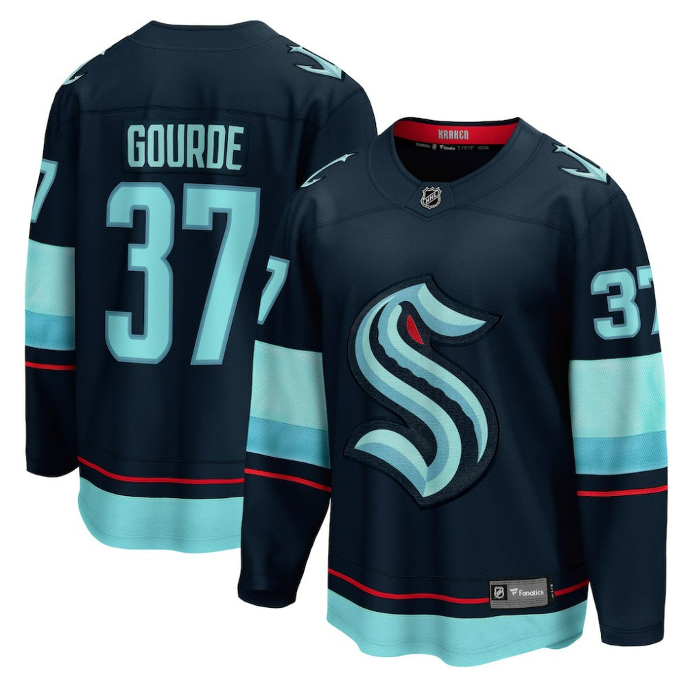 Yanni Gourde Seattle Kraken Fanatics Home Breakaway Player Jersey - Deep Sea Blue Jerseys