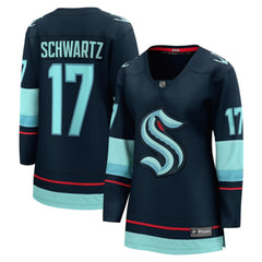 Jaden Schwartz Seattle Kraken Fanatics Women's Home Breakaway Player Jersey - Navy Jerseys