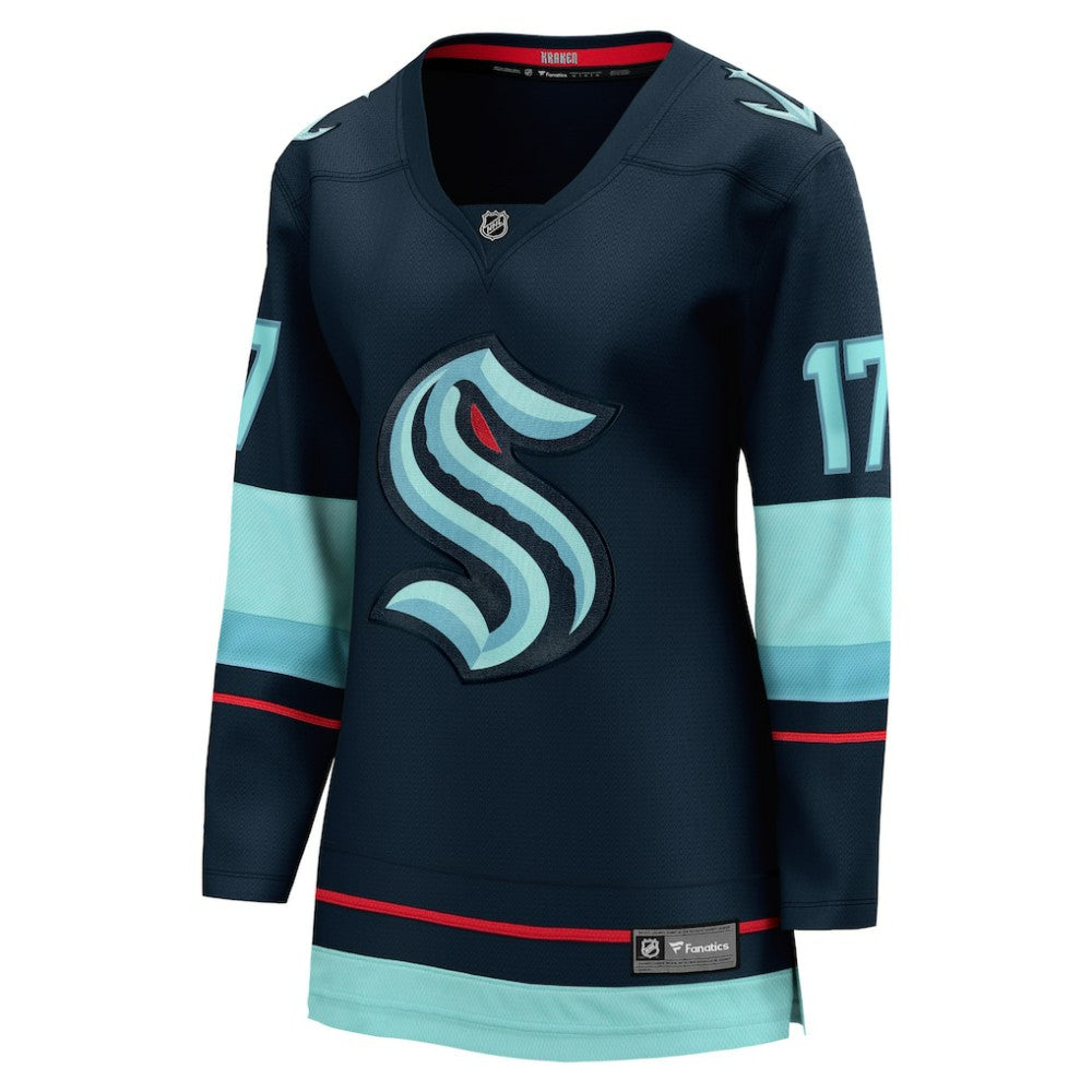 Jaden Schwartz Seattle Kraken Fanatics Women's Home Breakaway Player Jersey - Navy Jerseys