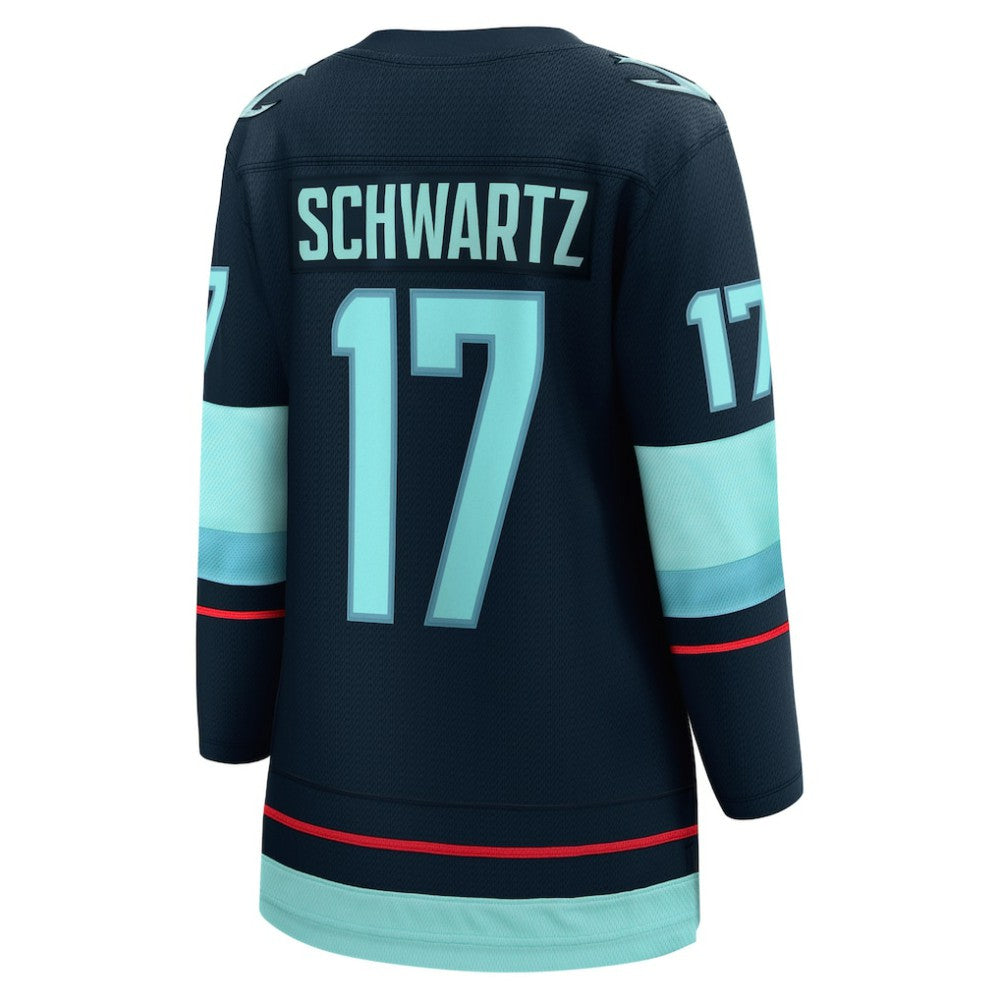 Jaden Schwartz Seattle Kraken Fanatics Women's Home Breakaway Player Jersey - Navy Jerseys