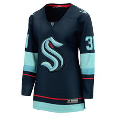 Philipp Grubauer Seattle Kraken Fanatics Women's Home Breakaway Player Jersey - Navy Jerseys