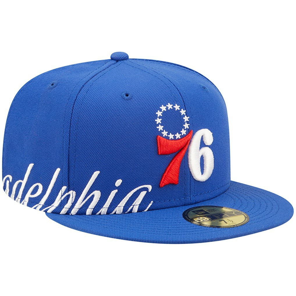 Philadelphia 76ers Side Split 59FIFTY Fitted Hat - Royal outlet