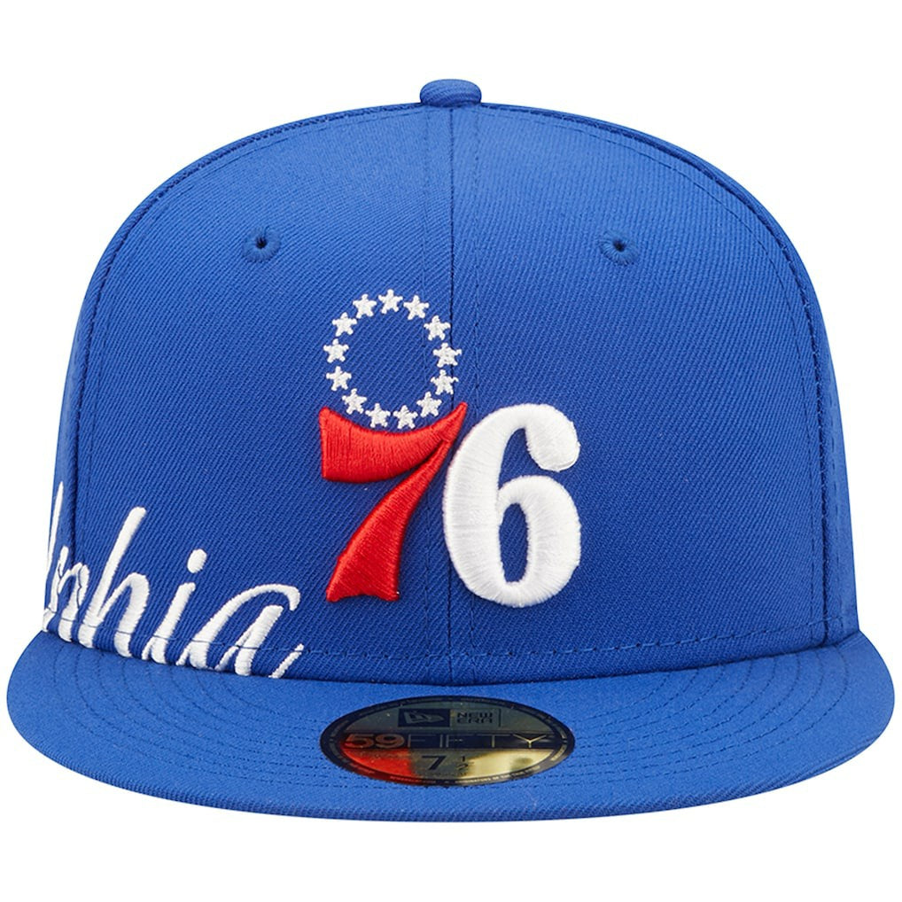 Philadelphia 76ers Side Split 59FIFTY Fitted Hat - Royal outlet