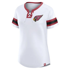 Arizona Cardinals Women's Sunday Best Lace-Up T-Shirt - White for sale