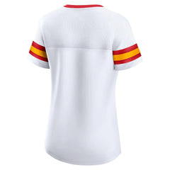 Kansas City Chiefs Women's Sunday Best Lace-Up T-Shirt - White sale