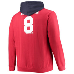 Alexander Ovechkin Washington Capitals Profile Big & Tall Colorblock Full-Zip Hoodie - Red Hoodies