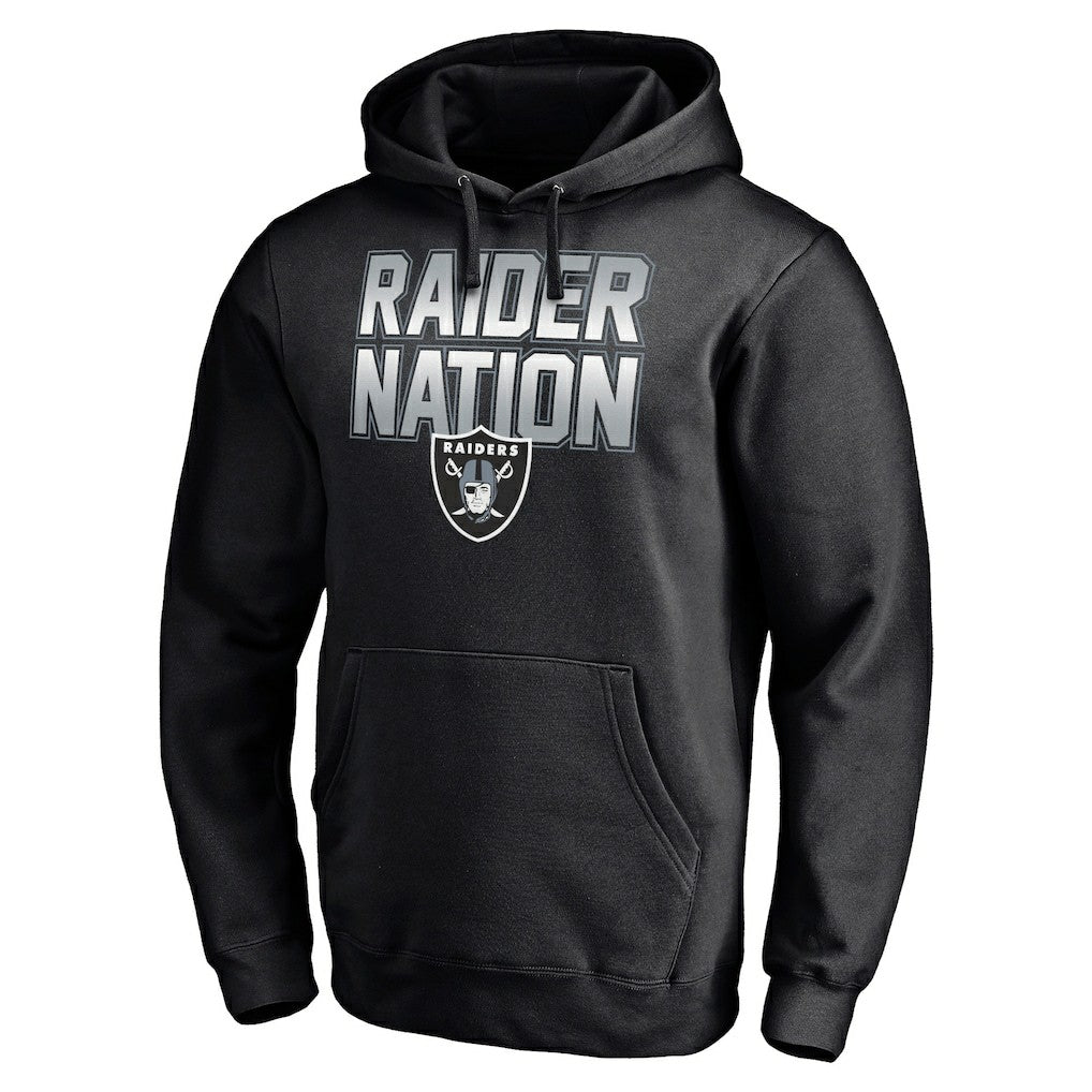 Las Vegas Raiders Hometown Collection Raider Nation Fitted Pullover Hoodie - Black sale
