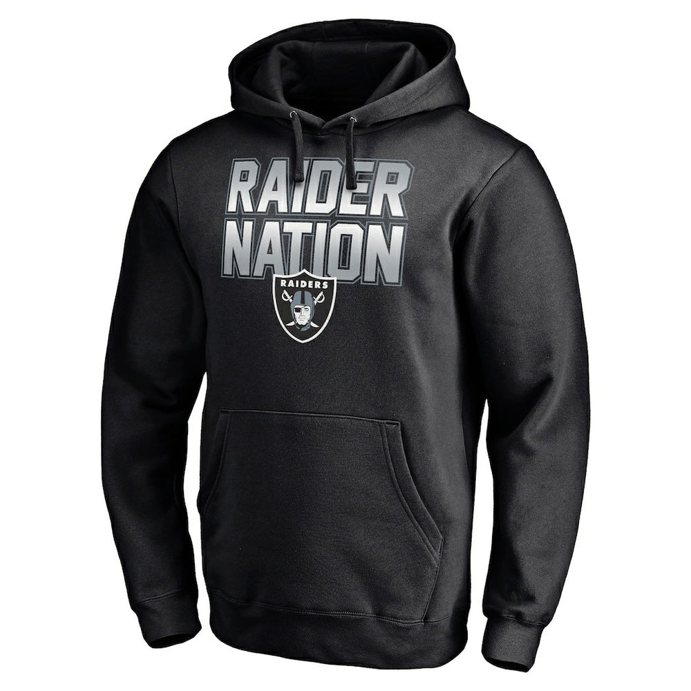 Las Vegas Raiders Hometown Collection Raider Nation Fitted Pullover Hoodie - Black sale